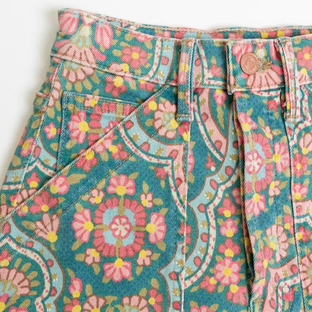 MOTHER The Curbster Floral Shorts Under The Rug Boho Hippie Retro NWT - Picture 8 of 16